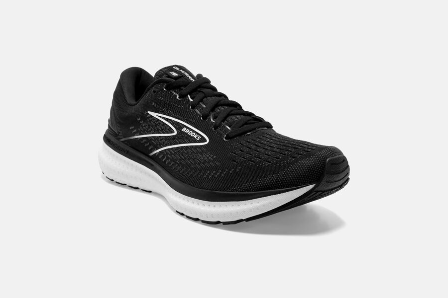 Brooks Running Shoes - Glycerin 19 Road Mens - Black/White - ZBN-807563